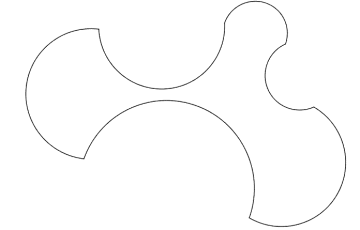 Figur omrisset av seks halvsirkler.